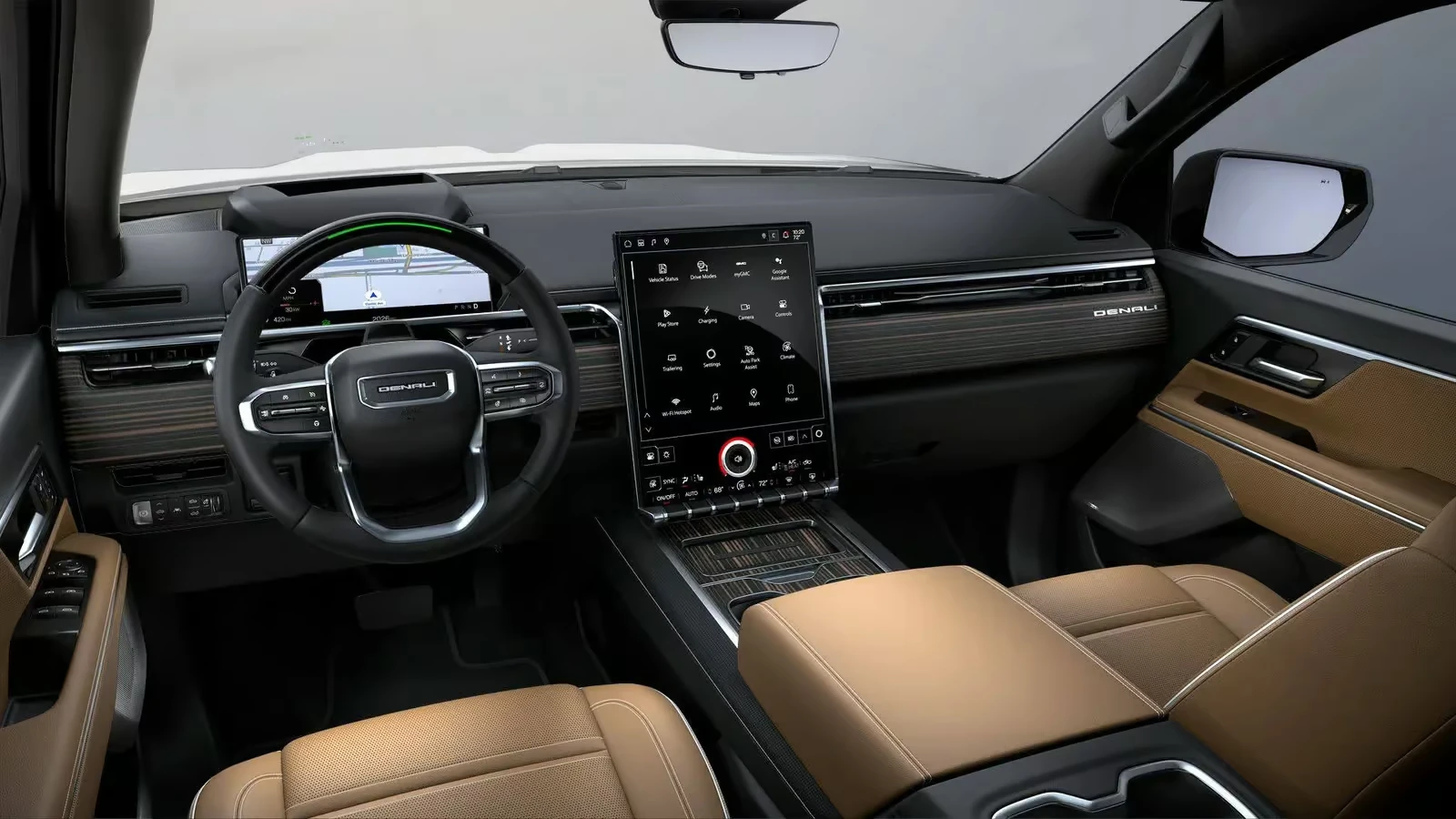 Denali comfort in the GMC Sierra EV Denali, from the original vehicle page