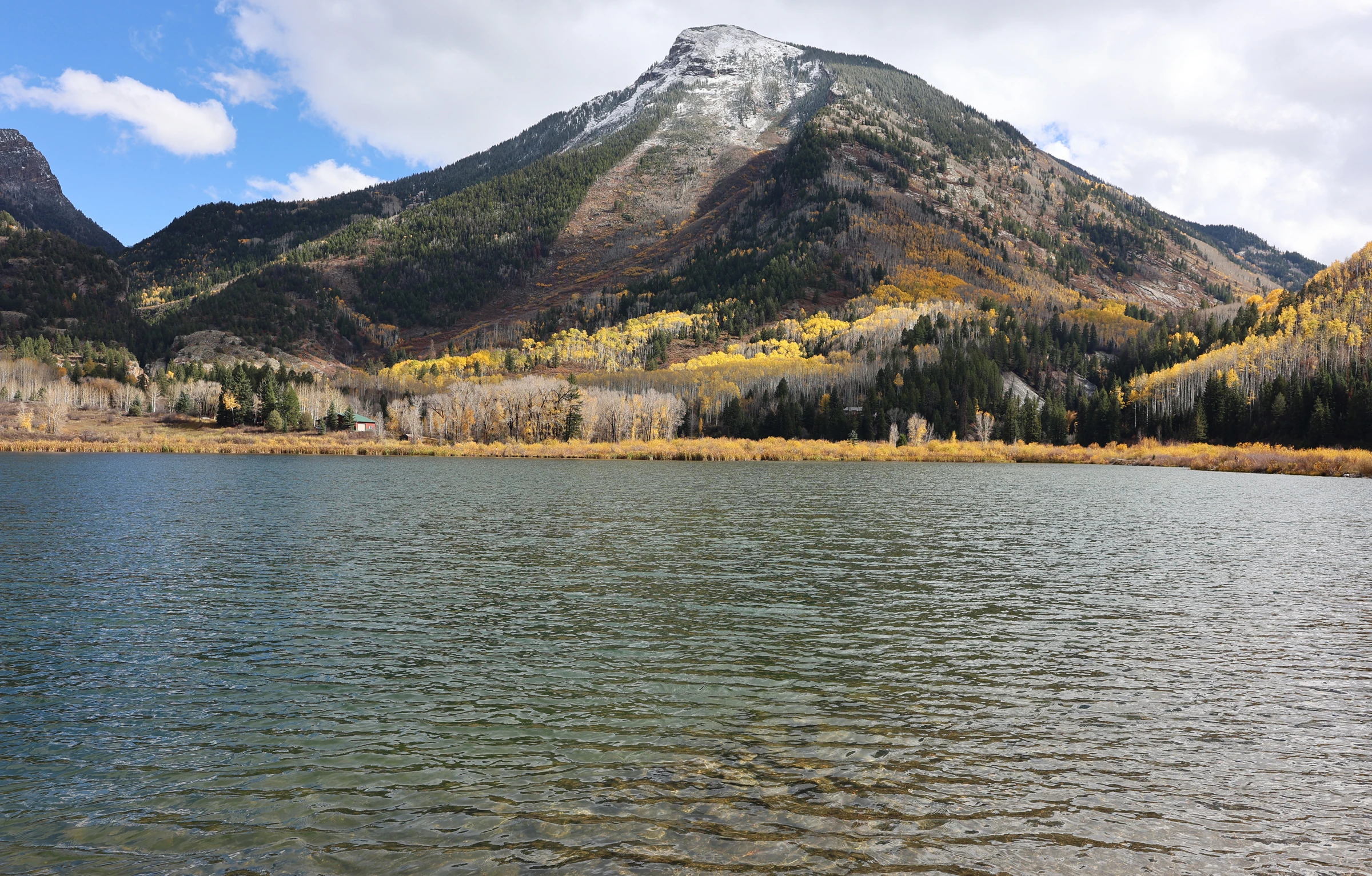Beaver Lake and Hat Mountain near Marble, Colorado